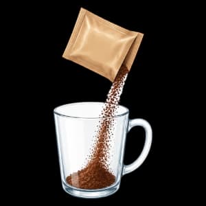 Mix malt powder with milk or water