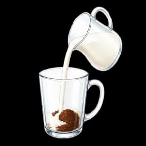 Stir well to avoid lumps